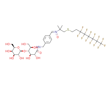 Molecular Structure of 622374-90-7 (N-[4-(lactobionamidomethylene)benzylidene]-N-(1,1-dimethyl-3-thia-5-fluorohexyl)pentylamine N-oxide)