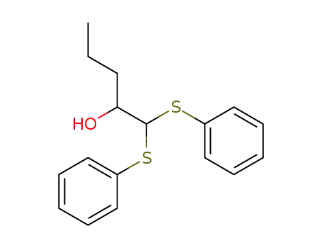 Molecular Structure of 833480-07-2 (2-Pentanol, 1,1-bis(phenylthio)-)