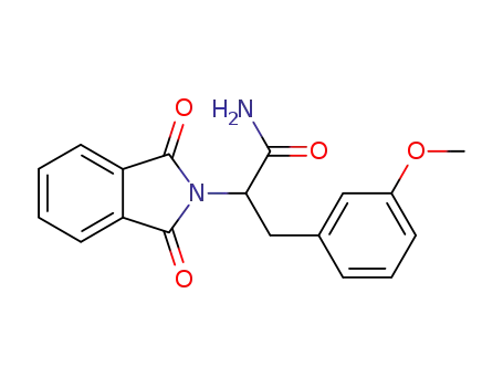 Molecular Structure of 56876-11-0 (α-Phthalimido-β-(3-methoxyphenyl)-propionamid)