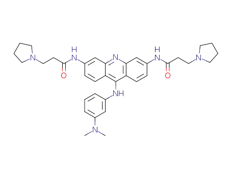 1-Pyrrolidinepropanamide,
N,N'-[9-[[3-(dimethylamino)phenyl]amino]-3,6-acridinediyl]bis-