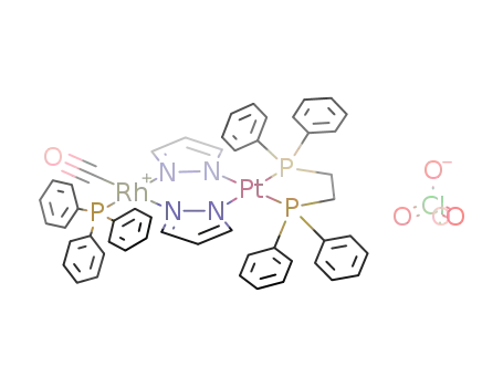 [(CO)Ph3PRh(μ-Pz)2Pt(dpe)]ClO4 Pz=pyrazolate dpe=1,2-bis(diphenylphosphino)ethane