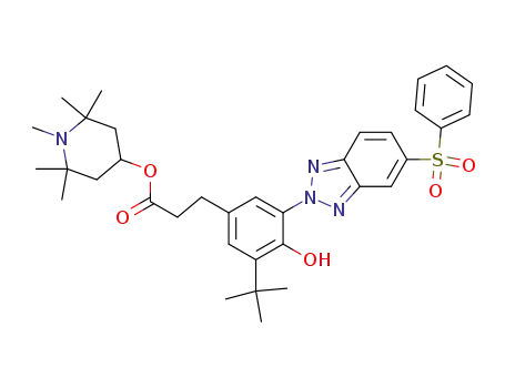 1,2,2,6,6-pentamethylpiperidin-4-yl 3-(5-phenylsulfonylbenzotriazol-2-yl)-5-tert-butyl-4-hydroxyhydrocinnamate