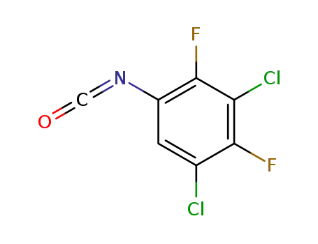 Molecular Structure of 83121-16-8 (3,5-Dichloro-2,4-difluorophenyl isocyanate)
