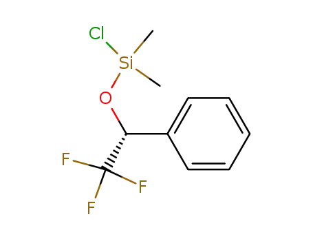 Molecular Structure of 541515-66-6 (Silane, chlorodimethyl[(1R)-2,2,2-trifluoro-1-phenylethoxy]-)