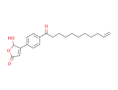 Molecular Structure of 173591-82-7 (5-Hydroxy-4-(4-(1-oxoundec-10-en-1-yl)phenyl)-2(5H)-furanone)