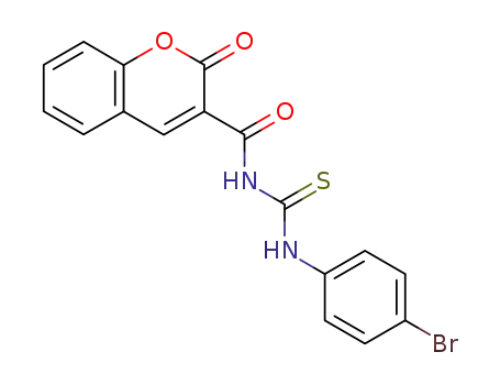 2H-1-Benzopyran-3-carboxamide,
N-[[(4-bromophenyl)amino]thioxomethyl]-2-oxo-