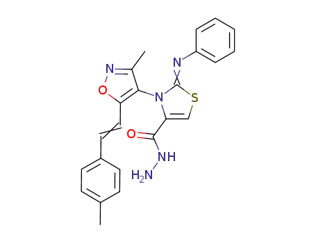 3-[3-Methyl-5-((E)-2-p-tolyl-vinyl)-isoxazol-4-yl]-2-[(Z)-phenylimino]-2,3-dihydro-thiazole-4-carboxylic acid hydrazide
