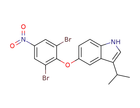 1H-Indole, 5-(2,6-dibromo-4-nitrophenoxy)-3-(1-methylethyl)-