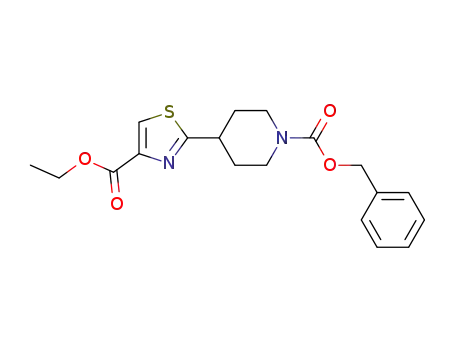 1-Piperidinecarboxylic acid, 4-[4-(ethoxycarbonyl)-2-thiazolyl]-,
phenylmethyl ester