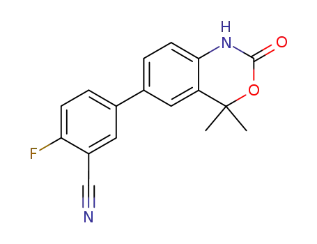 5-(4,4-dimethyl-2-oxo-2,4-dihydro-1H-benzo[d][1,3]oxazin-6-yl)-2-fluorobenzonitrile