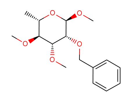 Methyl 6-deoxy-3,4-di-O-methyl-2-O-(phenylmethyl)-alpha-L-mannopyranoside