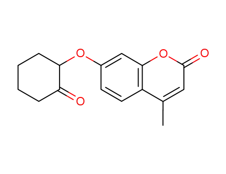 Molecular Structure of 86048-54-6 (4-METHYL-7-(2-OXO-CYCLOHEXYLOXY)-CHROMEN-2-ONE)
