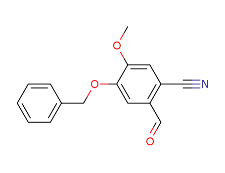 Molecular Structure of 898808-83-8 (4-benzyloxy-2-formyl-5-methoxybenzonitrile)