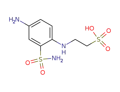 Molecular Structure of 107342-25-6 (5-amino-2-(β-sulphoethylamino)-benzenesulphonamide)