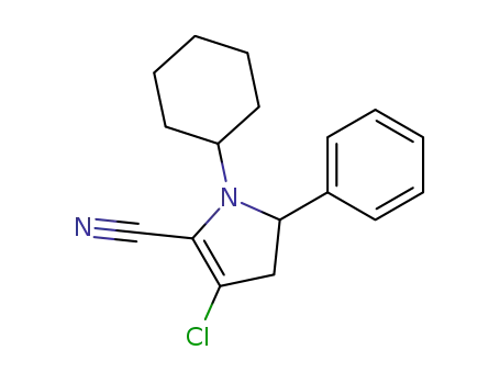 1H-Pyrrole-2-carbonitrile, 3-chloro-1-cyclohexyl-4,5-dihydro-5-phenyl-