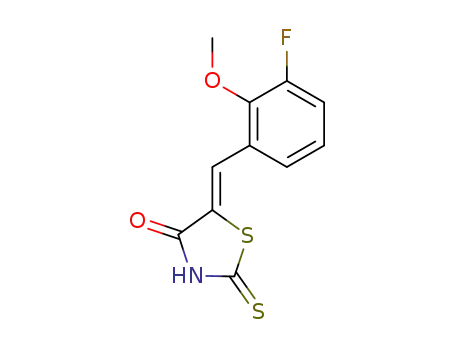 5-[1-(3-Fluoro-2-methoxy-phenyl)-meth-(Z)-ylidene]-2-thioxo-thiazolidin-4-one