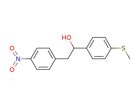 Molecular Structure of 35717-60-3 (1-[4-(methylsulfanyl)phenyl]-2-(4-nitrophenyl)ethanol)