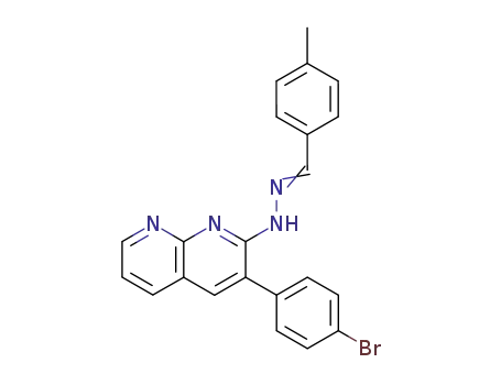 <i>N</i>-[3-(4-bromo-phenyl)-[1,8]naphthyridin-2-yl]-<i>N</i>'-(4-methyl-benzylidene)-hydrazine