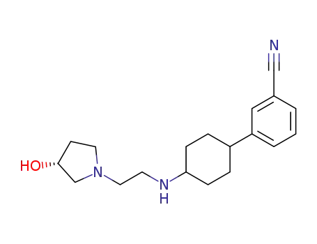 Benzonitrile,
3-[4-[[2-[(3R)-3-hydroxy-1-pyrrolidinyl]ethyl]amino]cyclohexyl]-