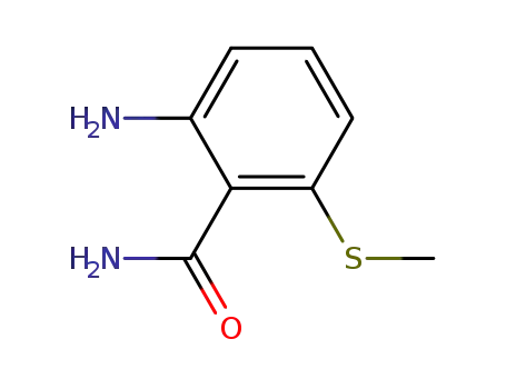 Molecular Structure of 63920-79-6 (Benzamide, 2-amino-6-(methylthio)-)