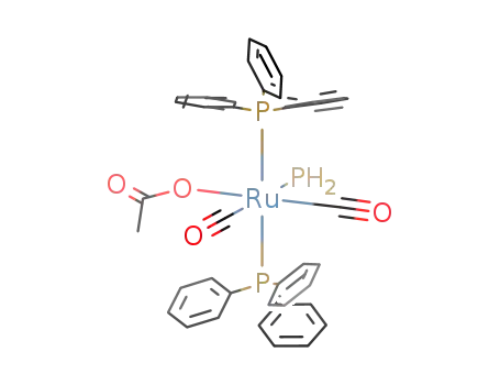 Ru(η1-acetato)(dicarbonyl)(phosphido)(PPh3)2