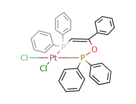 cis-{PtCl<sub>2</sub>((C<sub>6</sub>H<sub>5</sub>)2PCHC(C<sub>6</sub>H<sub>5</sub>)OP(C<sub>6</sub>H<sub>5</sub>)2)}