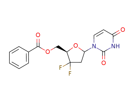 1-(5-O-benzoyl-2,3-dideoxy-3,3-difluoro-α/β-D-ribofuranosyl)uracil