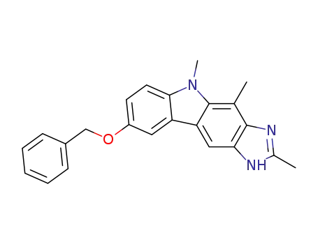 Molecular Structure of 832723-99-6 (Imidazo[4,5-b]carbazole, 1,5-dihydro-2,4,5-trimethyl-8-(phenylmethoxy)-)