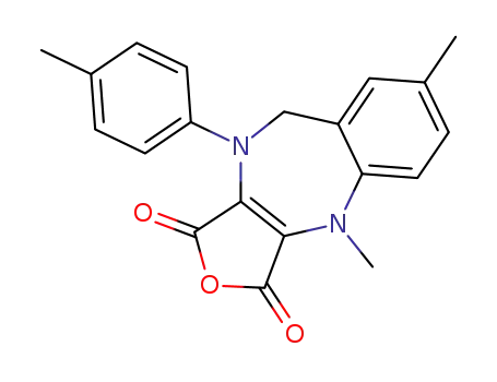 Molecular Structure of 643735-26-6 (4,7-DIMETHYL-10-P-TOLYL-9,10-DIHYDRO-4H-2-OXA-4,10-DIAZA-BENZO[F]AZULENE-1,3-DIONE)