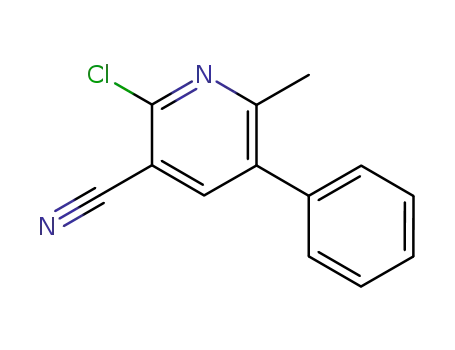 Molecular Structure of 10176-63-3 (2-CHLORO-6-METHYL-5-PHENYLNICOTINONITRILE)