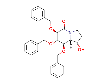 (1S,6R,7S,8R,8aR)-1-hydroxy-6,7,8-tris(benzyloxy)indolizidin-5-one