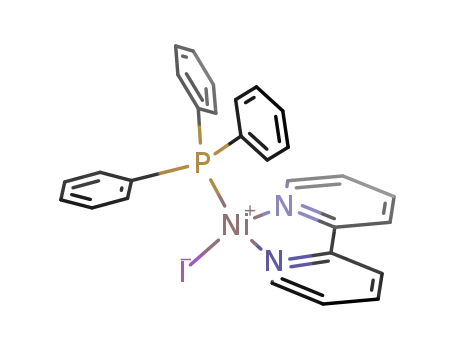 Molecular Structure of 59424-23-6 ((dipy)Ni(PPh<sub>3</sub>)I)