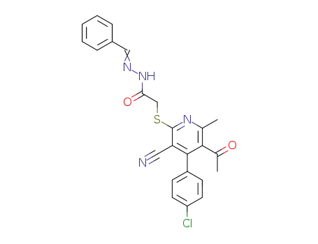 [5-Acetyl-4-(4-chloro-phenyl)-3-cyano-6-methyl-pyridin-2-ylsulfanyl]-acetic acid [1-phenyl-meth-(E)-ylidene]-hydrazide