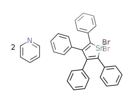 1,1-dibromo-2,3,4,5-tetraphenylstannole pyridine adduct