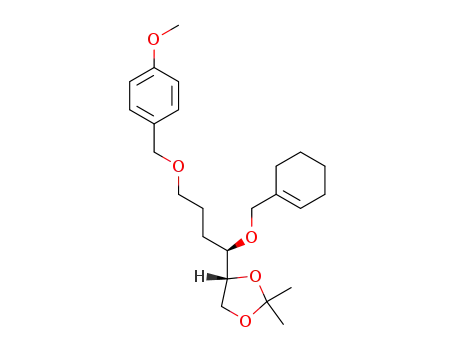 4-O-(cyclohex-1-en-1-ylmethyl)-2,3-dideoxy-1-O-(4-methoxybenzyl)-5,6-O-(1-methylidene)-D-threo-hexitol