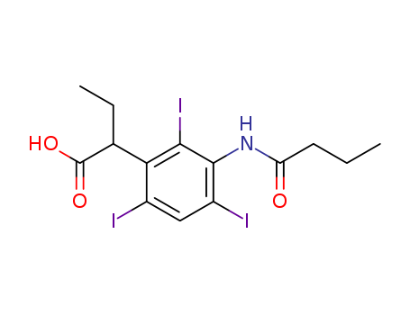 Benzeneacetic acid, a-ethyl-2,4,6-triiodo-3-[(1-oxobutyl)amino]-