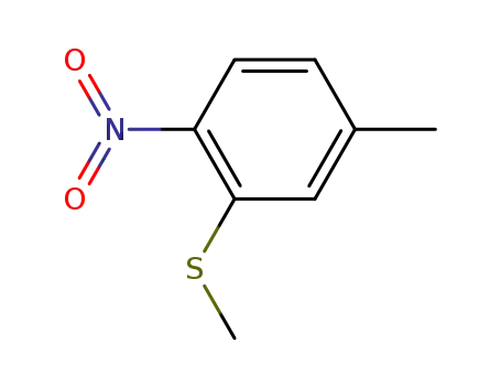 Molecular Structure of 29690-22-0 (4-methyl-2-(methylsulfanyl)-1-nitrobenzene)