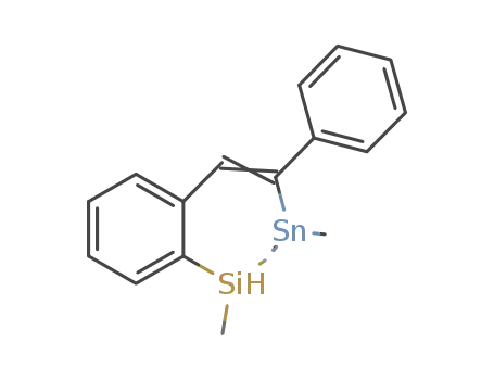 C<sub>6</sub>H<sub>4</sub>SiH(CH<sub>3</sub>)2CHCC<sub>6</sub>H<sub>5</sub>Sn(CH<sub>3</sub>)3
