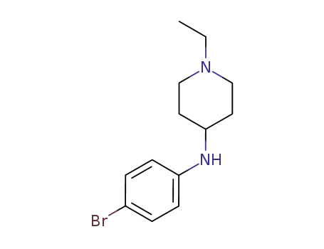 Molecular Structure of 862652-50-4 ((4-bromo-phenyl)-(1-ethyl-piperidin-4-yl)-amine)