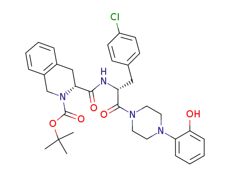 3-{1-(4-chloro-benzyl)-2-[4-(2-hydroxy-phenyl)-piperazin-1-yl]-2-oxo-ethylcarbamoyl}-3,4-dihydro-1<i>H</i>-isoquinoline-2-carboxylic acid <i>tert</i>-butyl ester