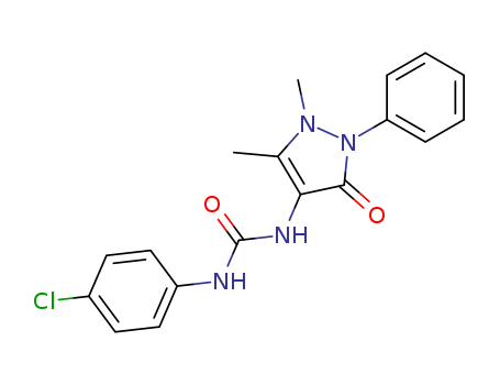 1-(2,3-DIMETHYL-5-OXO-1-PHENYL(3-PYRAZOLIN-4-YL))-3-CHLOROPHENYLUREA
