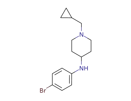 Molecular Structure of 862652-52-6 ((4-bromo-phenyl)-(1-cyclopropylmethyl-piperidin-4-yl)-amine)