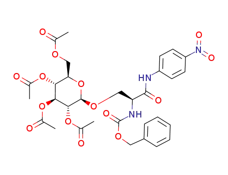 O-(2,3,4,6-tetra-O-acetyl)-β-D-glucopyranosyl-N-benzyloxycarbonyl-L-serine-p-nitroanilide