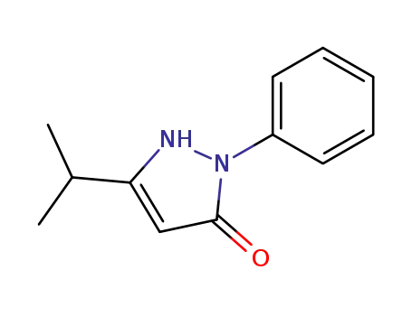 Molecular Structure of 83957-86-2 (3H-Pyrazol-3-one, 1,2-dihydro-5-(1-methylethyl)-2-phenyl-)