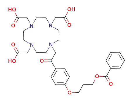 10-{4-[3-(benzoyloxy)propyloxy]benzoylmethyl}-1,4,7,10-tetraazacyclododecane-1,4,7-triacetic acid