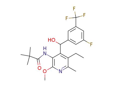 <i>N</i>-{5-ethyl-4-[(3-fluoro-5-trifluoromethyl-phenyl)-hydroxy-methyl]-2-methoxy-6-methyl-pyridin-3-yl}-2,2-dimethyl-propionamide