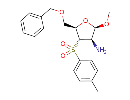 methyl 2-amino-5-O-benzyl-2,3-dideoxy-3-C-(p-tolylsulfonyl)-β-D-arabinofuranoside
