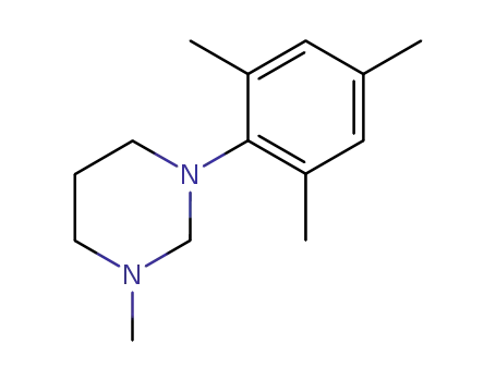 Molecular Structure of 821780-17-0 (Pyrimidine, hexahydro-1-methyl-3-(2,4,6-trimethylphenyl)- (9CI))
