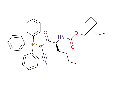 (1-ethylcyclobutyl)methyl (1S)-1-[cyano(triphenylphosphoranylidene)acetyl]pentylcarbamate