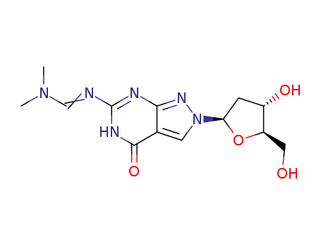 2-(2-deoxy-β-D-erythro-pentofuranosyl)-6-{[(dimethylamino)methylidene]amino}-2H-pyrazolo[3,4-d]pyrimidin-4-one